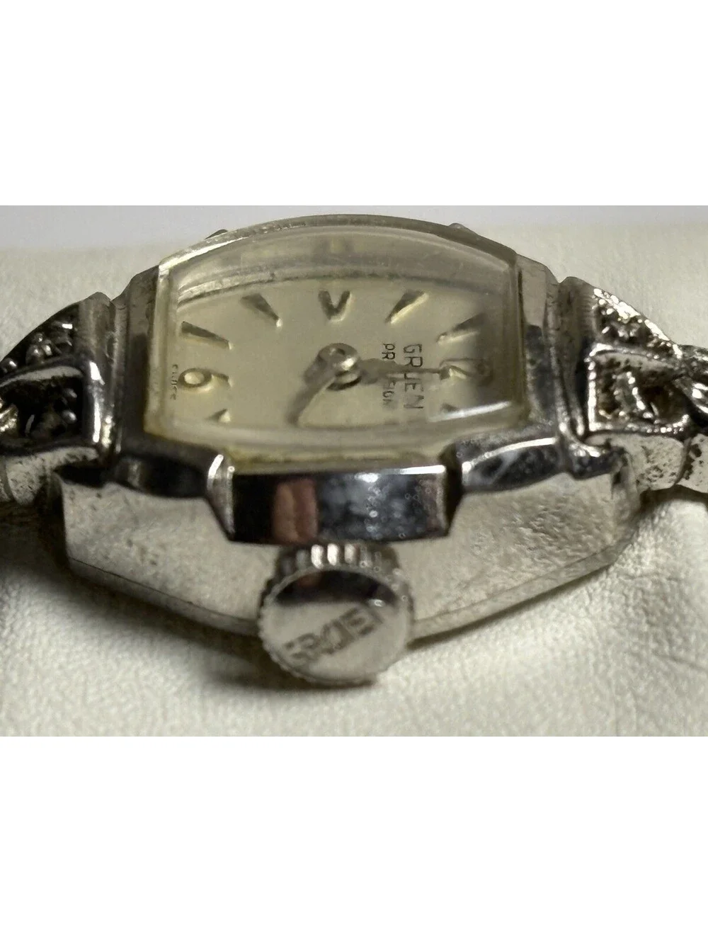 Vintage Ladies' Gruen Precision Watch - 10K RGP Bezel with Diamond Accent